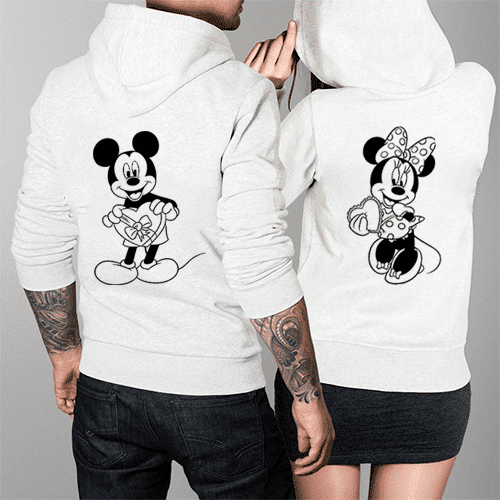 Coppia Felpe Unisex - Minnie \u0026 Topolino - MyDigitalPrint