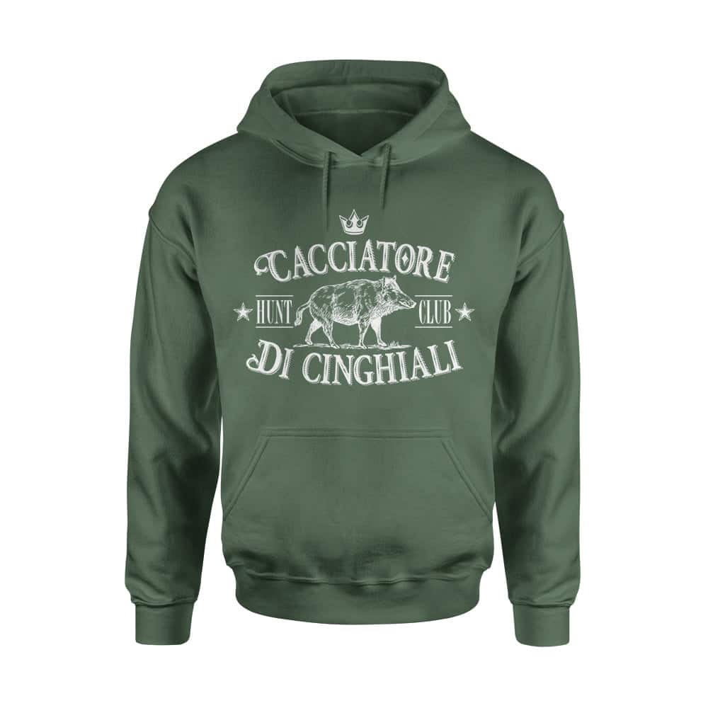 Cinghiale Regali per Cacciatore AtooDog Felpa con Cappuccio