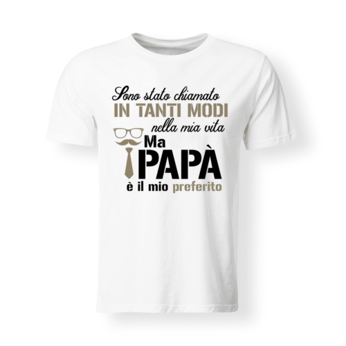 T-shirt Regalo Per Pap&agrave; Con Frase Figlia &ndash; Maglietta Uomo 100% Cotone Festa Del Pap&agrave;