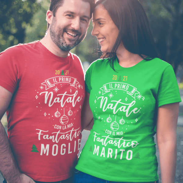 t-shirt natalizia moglie e marito