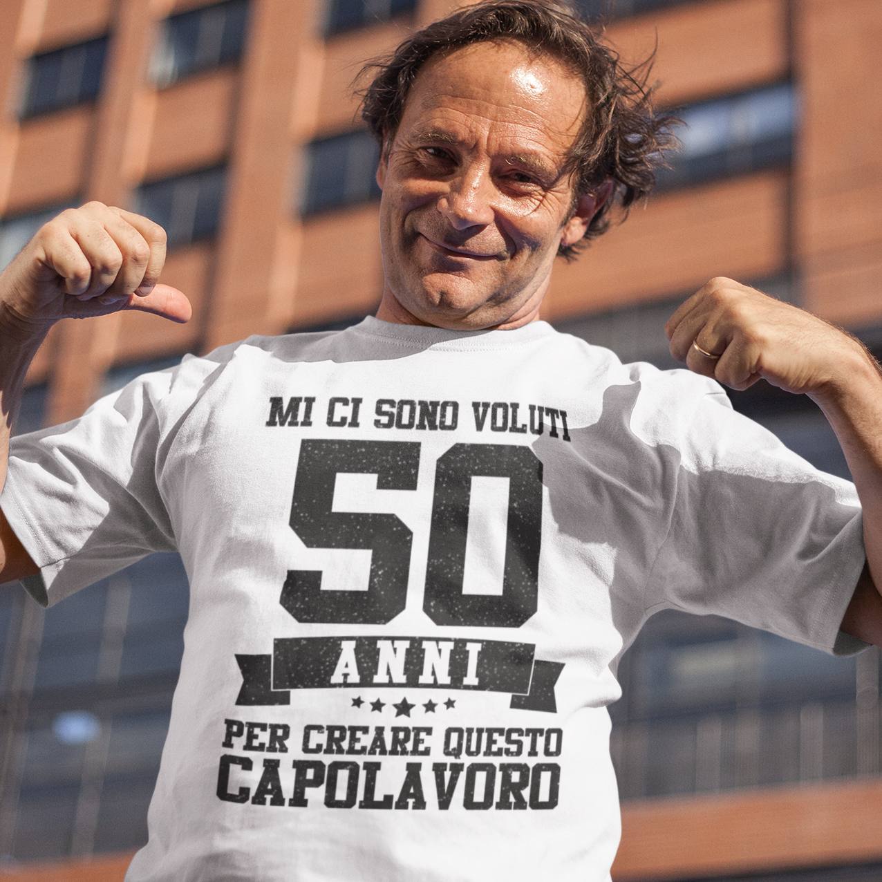 maglietta la vita comincia a 50 anni