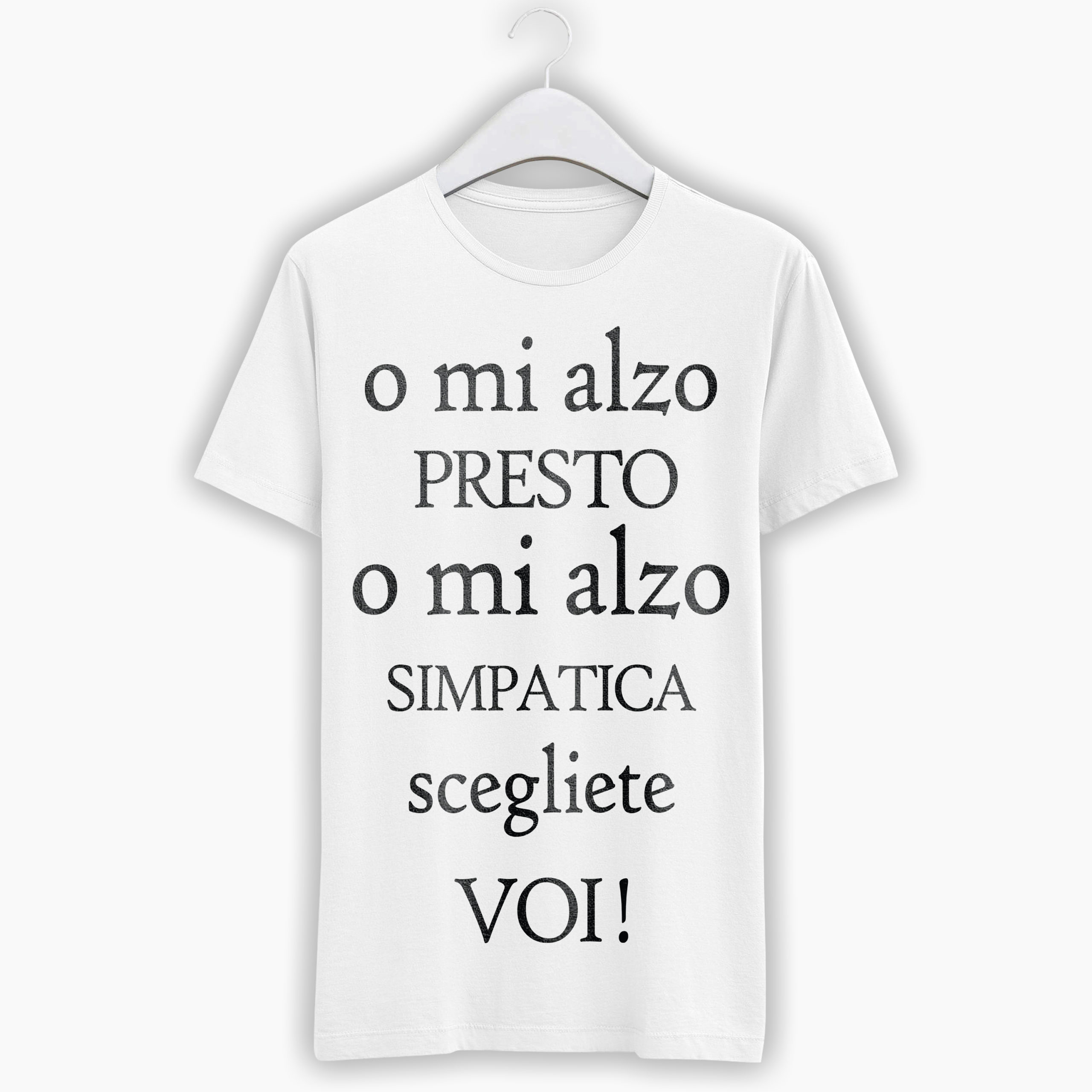 Maglietta Donna Ironica t-shirt Divertente O mi alzo presto o mi alzo  simpatica
